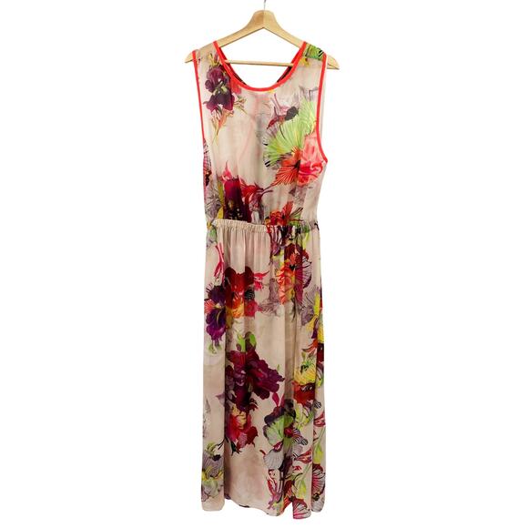 Ted Baker Sheer Floral Maxi Dress - Picture 1 of 5